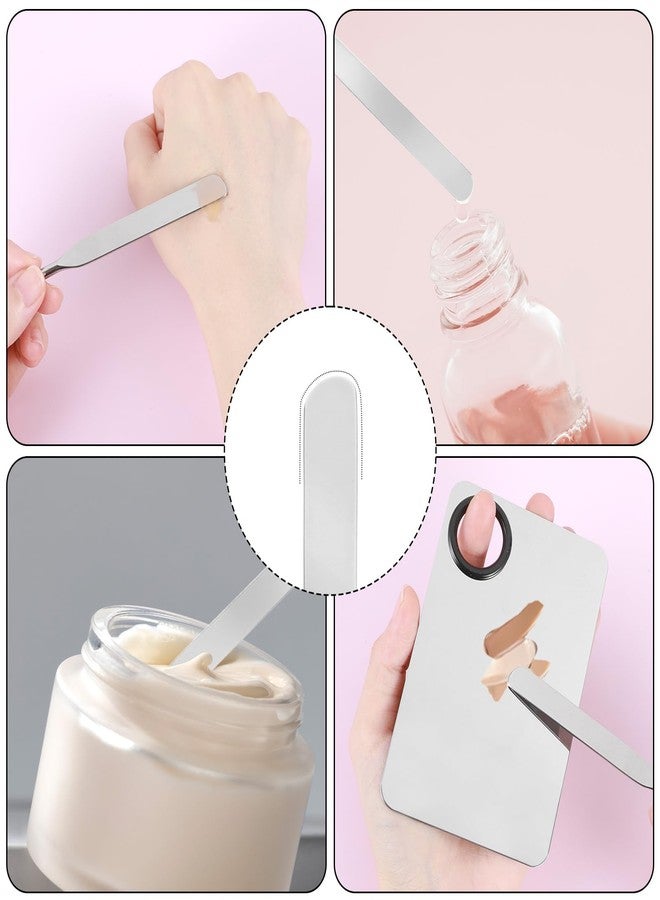 Matwsec 4 PCS Makeup Mixing Palette, Makeup Palette Tray Foundation Spatula, Accessories Set for Women Girl Cosmetic Spatula Tool for Nail Eye Shadow Eyelash Professional Pigment Blending - Image 5